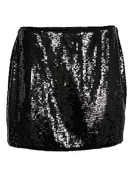 Theory Theory Sequined Mini Skirt in Black Polyester (view 1)