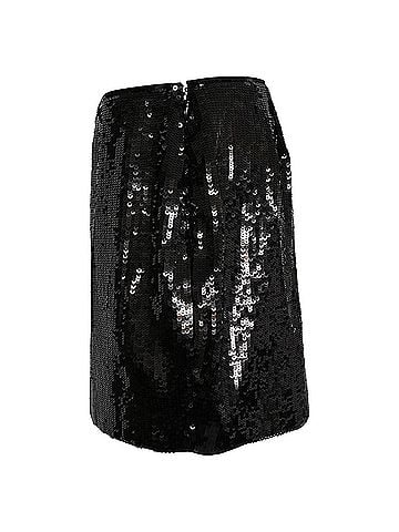 Theory Theory Sequined Mini Skirt in Black Polyester (view 2)