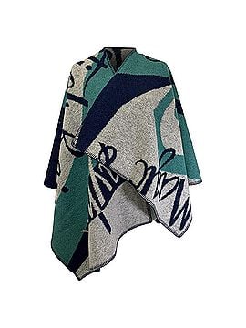 Burberry Burberry Printed Cape in Multicolor Wool (view 1)