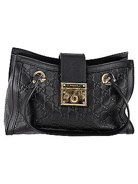 Gucci Gucci Small Guccissima Padlock Tote Bag in Black Leather (view 1)