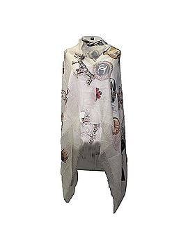 Chanel Chanel Printed Frayed Hem Scarf in Multicolor Cashmere (view 1)