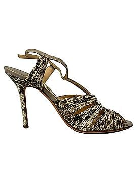 Jimmy Choo Jimmy Choo Python Embossed Strappy Sandals in Animal Print Leather (view 1)