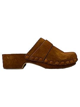 Chloé Chloé Joy Studded Clogs in Brown Suede (view 1)