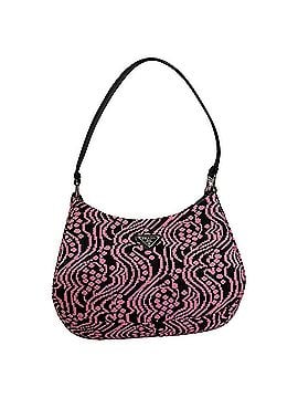 Prada Prada Medium Cleo Jacquard Shoulder Bag in Pink Cotton (view 1)