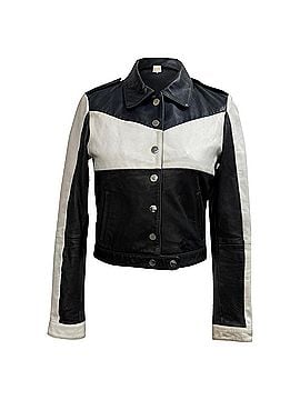 Maje Maje Two-Tone Jacket in Black Polyester (view 1)