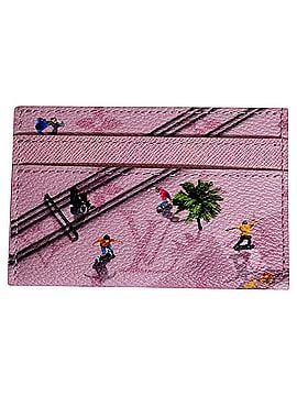 Louis Vuitton Louis Vuitton Double Card Holder in Pink Leather (view 1)