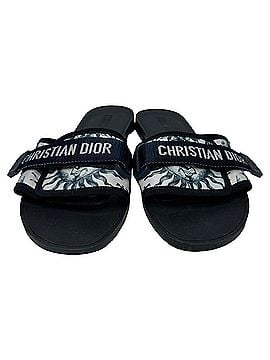 Christian Dior Christian Dior Revolution Slide Sandals in Navy Blue Canvas (view 2)