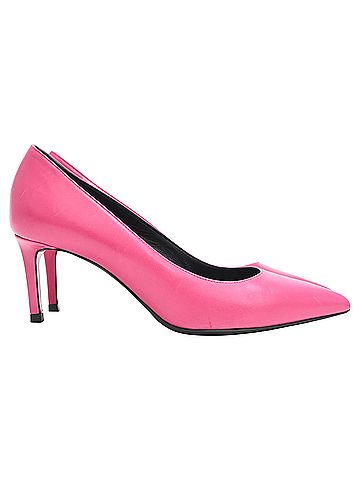 Saint Laurent Saint Laurent Pointed Toe Pumps in Pink Leather (view 1)