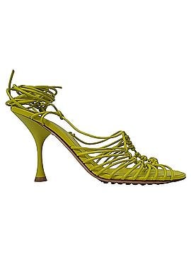 Bottega Veneta Bottega Veneta Lagoon Dot Heeled Sandals in Yellow Leather (view 1)