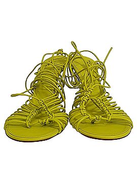 Bottega Veneta Bottega Veneta Lagoon Dot Heeled Sandals in Yellow Leather (view 2)