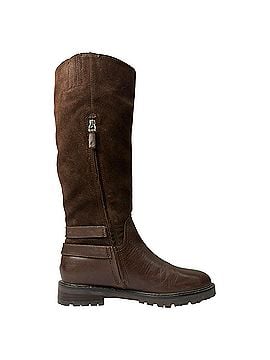 Ralph Lauren Lauren Ralph Lauren Knee-High Riding Boots in Brown Suede and Leather (view 1)