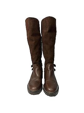 Ralph Lauren Lauren Ralph Lauren Knee-High Riding Boots in Brown Suede and Leather (view 2)