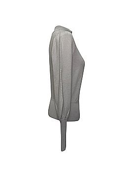 Zimmermann Zimmermann Knitted Turtleneck Sweater in Grey Merino Wool (view 2)