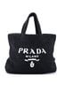 Prada 100% Raffia Black Logo Tote Raffia Large One size - photo 1
