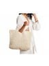 Moda Luxe Tweed Multi Color Ivory Tan Tote One size - photo 4