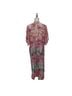 Soft Surroundings 100% Polyester Floral Pink Green Kimono Size L - photo 2