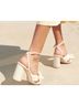 Loeffler Randall Solid White Ivory Heels Size 6 - photo 3