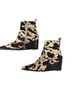 Matisse Animal Print Multi Color Wedges Size 8 - photo 2