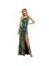 City Studio 94% Polyester 6% Spandex 100% Polyester Print Green Cocktail Dress Size 9 - photo 1