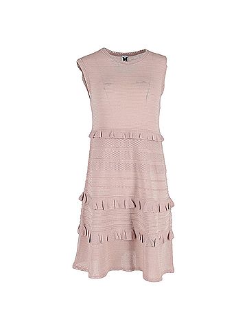 Missoni M Missoni Tiered Sleeveless Dress in Pink Polyamide (view 1)