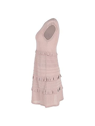 Missoni M Missoni Tiered Sleeveless Dress in Pink Polyamide (view 2)