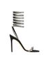 Stuart Weitzman 100% Leather Solid Black Silver Heels Size 6 1/2 - photo 1