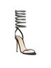 Stuart Weitzman 100% Leather Solid Black Silver Heels Size 6 1/2 - photo 2