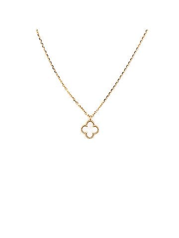 Van Cleef & Arpels Sweet Alhambra Pendant Necklace 18K Yellow Gold and Mother of Pearl (view 1)