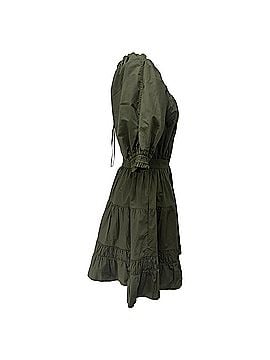 Ulla Johnson Ulla Johnson Puffed Sleeve Mini Tiered Dress in Olive Cotton (view 2)