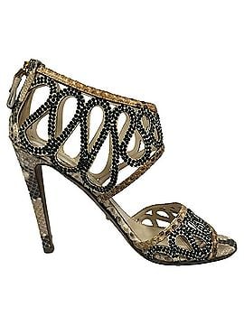 Sergio Rossi Sergio Rossi Embellished Sandals in Animal Print Snakeskin Leather (view 1)