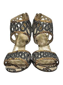 Sergio Rossi Sergio Rossi Embellished Sandals in Animal Print Snakeskin Leather (view 2)