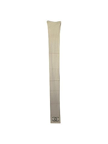 Chanel Chanel CC Crystal-Embellished Knitted Scarf in Cream Cashmere (view 1)
