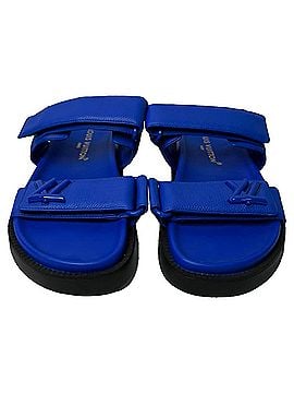 Louis Vuitton Louis Vuitton LV Sunset Comfort Mules in Blue Leather (view 2)