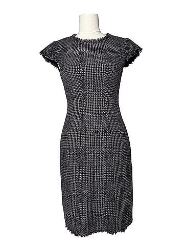 Rebecca Taylor Tweed Office Black Cocktail Dress (view 1)