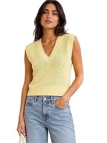 Ann Taylor LOFT V-Neck Sweater Vest Sweater Vest (view 2)
