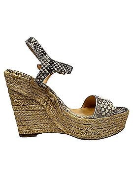 Christian Louboutin Christian Louboutin Spachica Espadrille Wedge Sandals in Animal Print Python Leather (view 1)