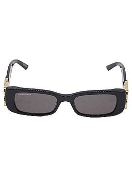 Balenciaga Balenciaga Dynasty Rectangle Sunglasses in Black Acetate (view 1)