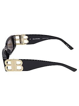 Balenciaga Balenciaga Dynasty Rectangle Sunglasses in Black Acetate (view 2)