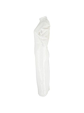 Emilia Wickstead Emilia Wickstead Shari Open-Back Sequined Midi Dress in White Polyester (view 2)