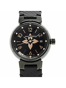 Louis Vuitton Louis Vuitton Tambour All Black PM Diamond QA047 Dial Women's Watch (view 1)