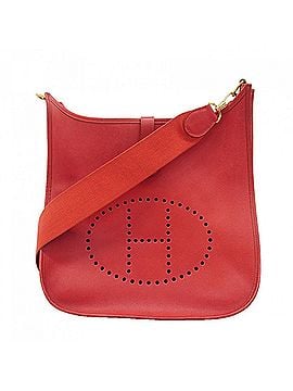 Hermès Hermes Evelyne 1GM Shoulder Bag, Ardennes, Rouge Casaque, ?A stamp, Women's, P3073099 (view 1)