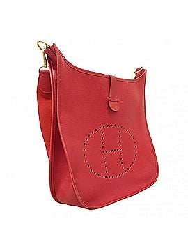Hermès Hermes Evelyne 1GM Shoulder Bag, Ardennes, Rouge Casaque, ?A stamp, Women's, P3073099 (view 2)