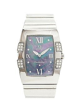Omega Omega Constellation Quadrella Diamond 1586.72 Blue Dial Women's Watch (view 1)