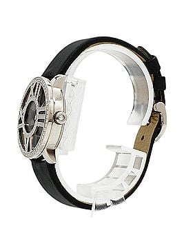 Tiffany & Co. Tiffany &amp; Co. Atlas Cocktail Round White Gold Diamond Watch Z1901.10.40E10A40B Black Dial Women's (view 2)