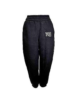 Alexander Wang Alexander Wang Logo Track Pants in Black Cotton (view 1)
