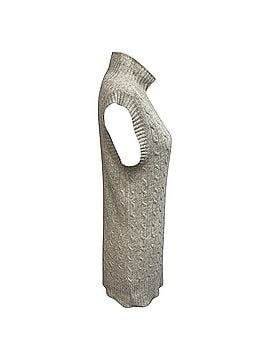 Burberry Burberry London Cable-Knit Roll Neck Vest Sweater in Grey Wool (view 2)