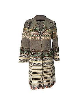 ETRO Etro Mixed Jacquard Trench Coat in Multicolor Cotton (view 1)