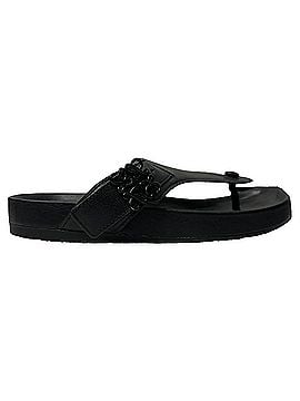 Loewe Loewe Ease Embellished Thong Slippers in Black Lamb Leather (view 1)