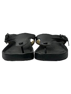 Loewe Loewe Ease Embellished Thong Slippers in Black Lamb Leather (view 2)