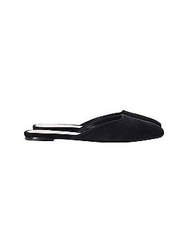 Porte & Paire Porte &amp; Paire Square-toe Flat Mules in Black Suede (view 1)